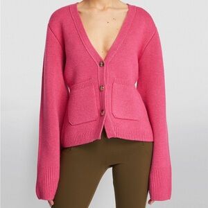 SOLD khaite scarlet cardigan taffy pink XS
